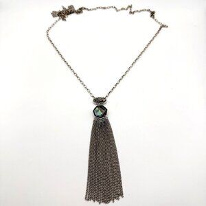 Kendra Scott Tae Pendant Long Necklace With Silver Chain